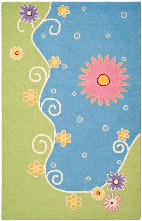 Safavieh Safavieh Kids sfk383a Blue / Green Rugs.