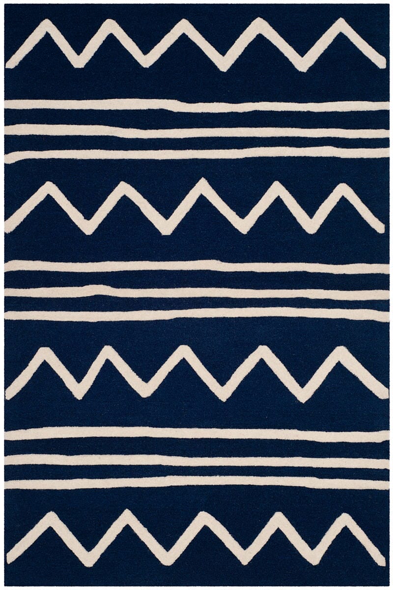 Safavieh Safavieh Kids Sfk907N Navy / Ivory Geometric Area Rug