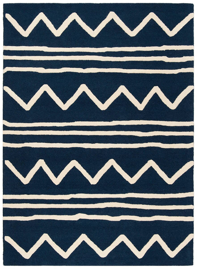 Safavieh Safavieh Kids Sfk907N Navy / Ivory Geometric Area Rug