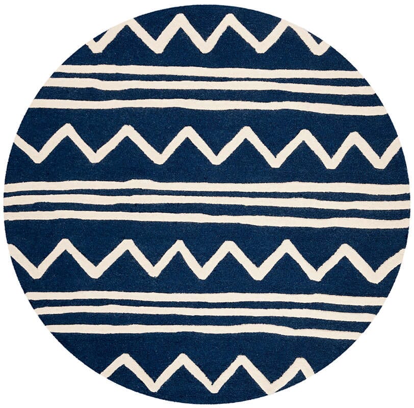 Safavieh Safavieh Kids Sfk907N Navy / Ivory Geometric Area Rug