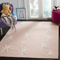 Safavieh Safavieh Kids Sfk908P Pink / Ivory Geometric Area Rug