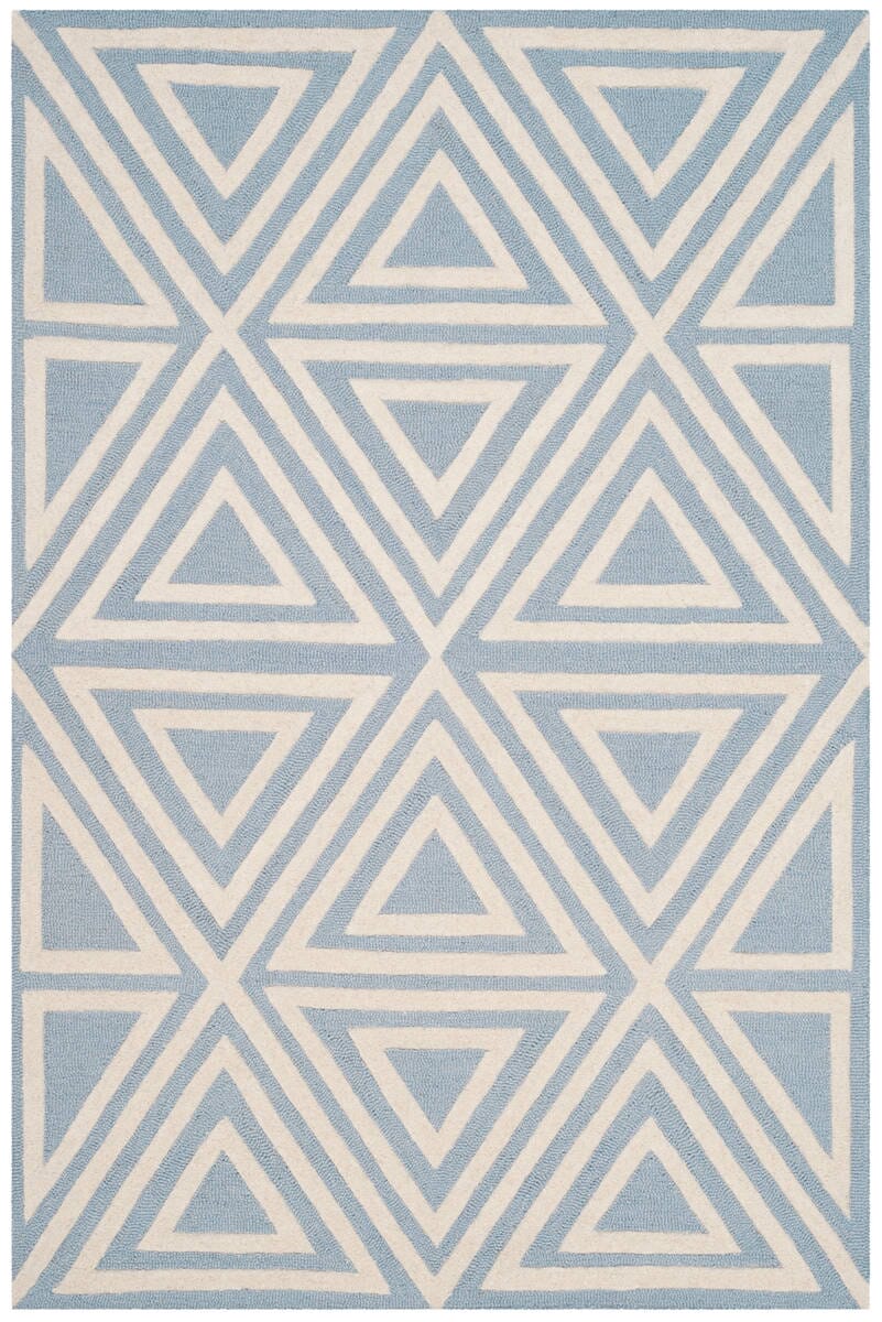 Safavieh Safavieh Kids Sfk912E Blue / Ivory Geometric Area Rug