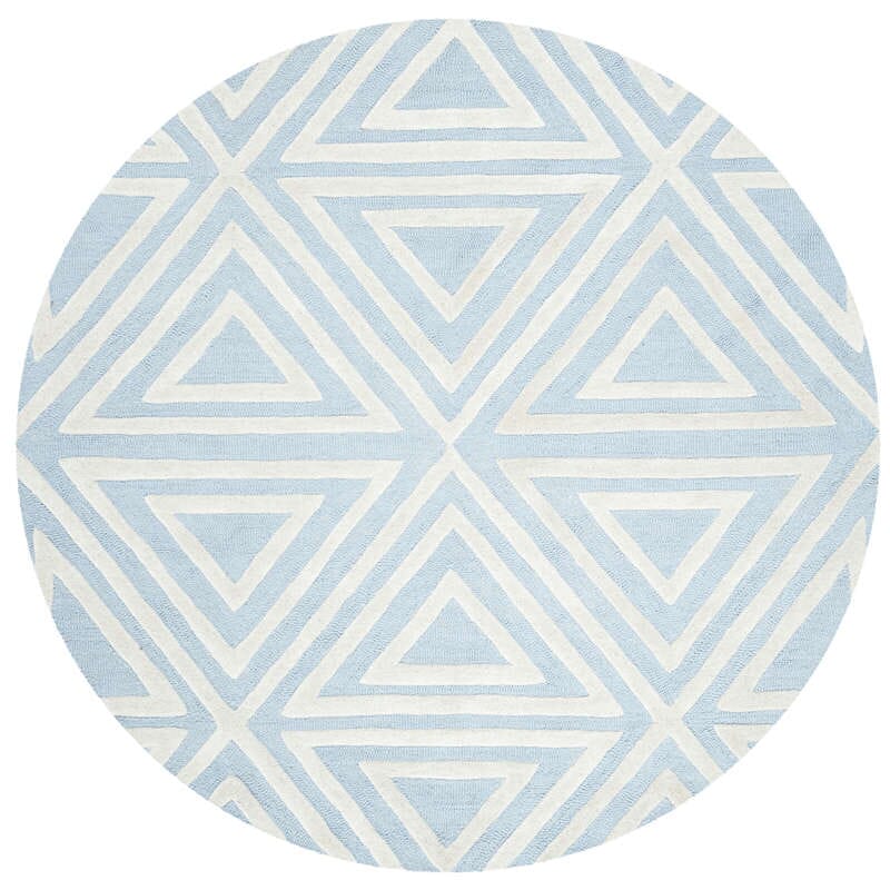 Safavieh Safavieh Kids Sfk912E Blue / Ivory Geometric Area Rug