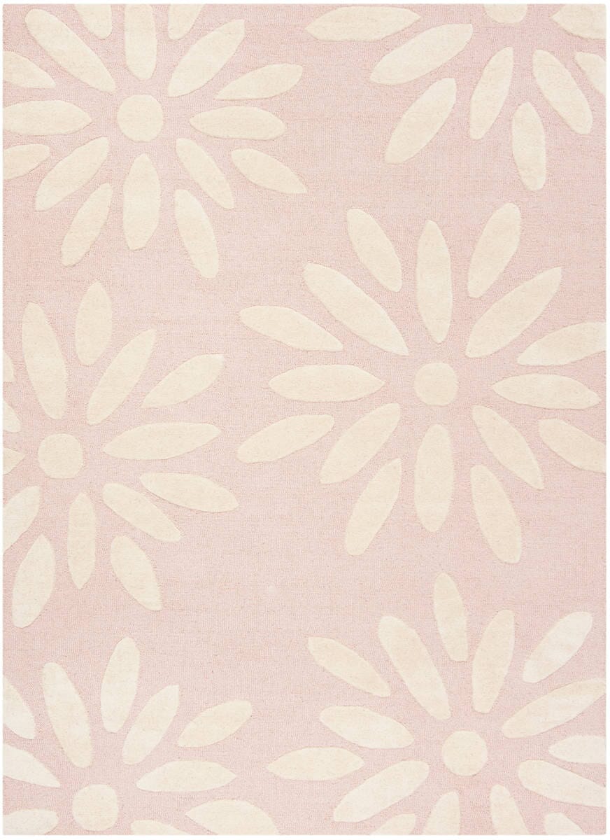 Safavieh Safavieh Kids Sfk914P Pink / Ivory Floral / Country Area Rug