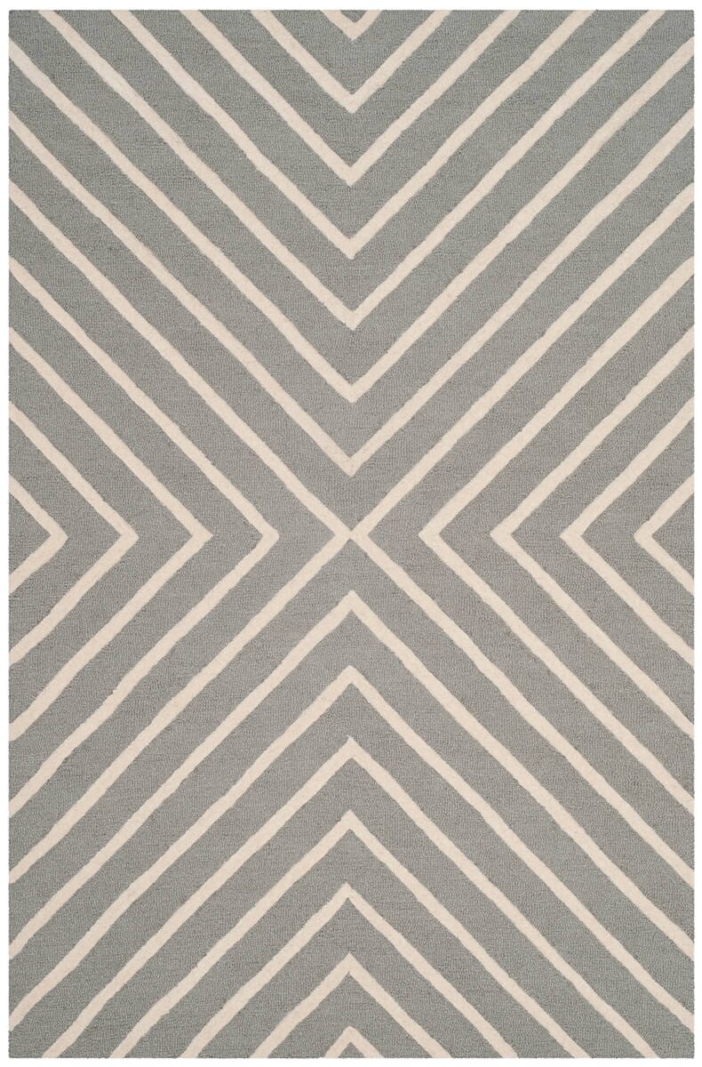 Safavieh Safavieh Kids Sfk920C Grey / Ivory Geometric Area Rug