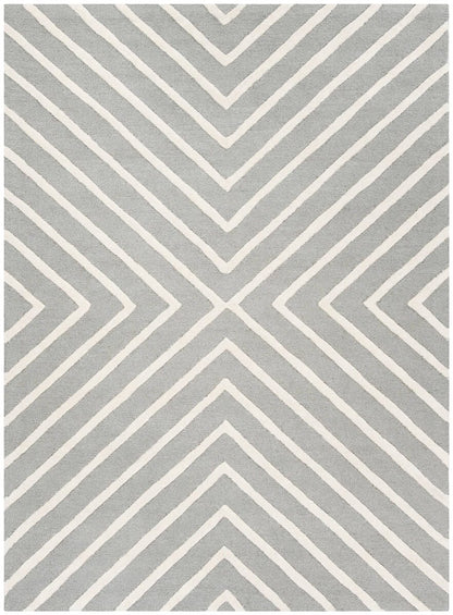 Safavieh Safavieh Kids Sfk920C Grey / Ivory Geometric Area Rug