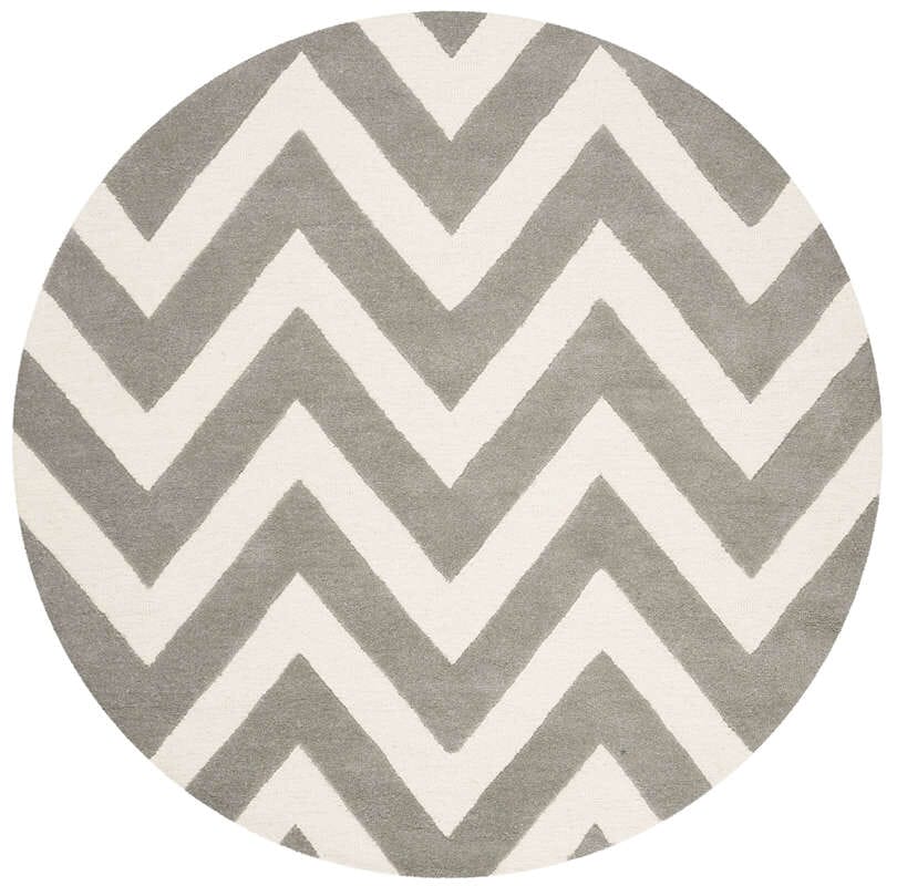 Safavieh Safavieh Kids Sfk921C Grey / Ivory Chevron Area Rug