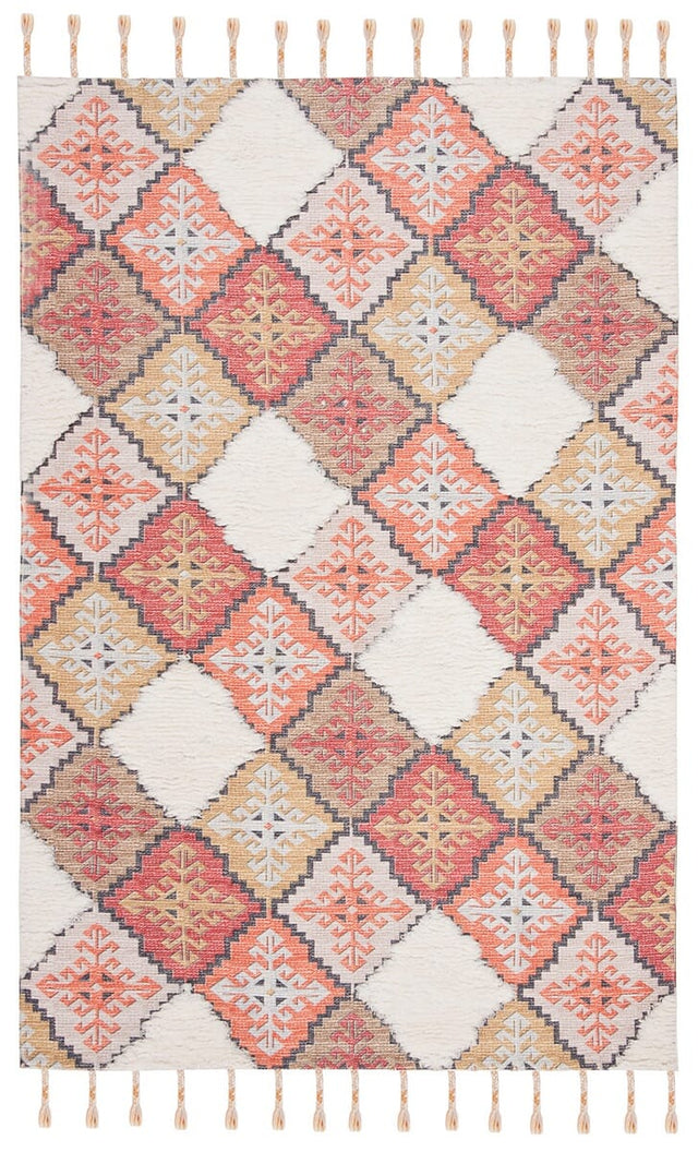 Safavieh Saffron Sfn102P Rust / Ivory Moroccan Area Rug