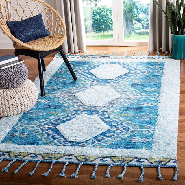 Safavieh Saffron Sfn103K Turquoise / Blue Rugs.