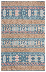 Safavieh Saffron Sfn107M Blue / Taupe Rugs.