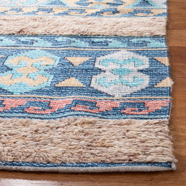 Safavieh Saffron Sfn107M Blue / Taupe Rugs.