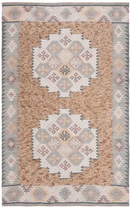 Safavieh Saffron Sfn108B Taupe / Ivory Rugs.