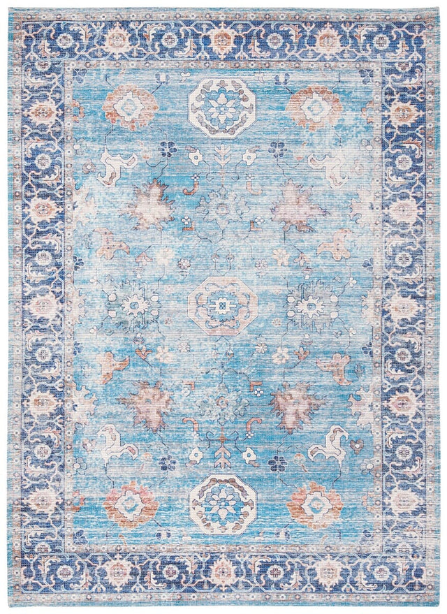 Safavieh Saffron Sfn201M Aqua / Navy Rugs.