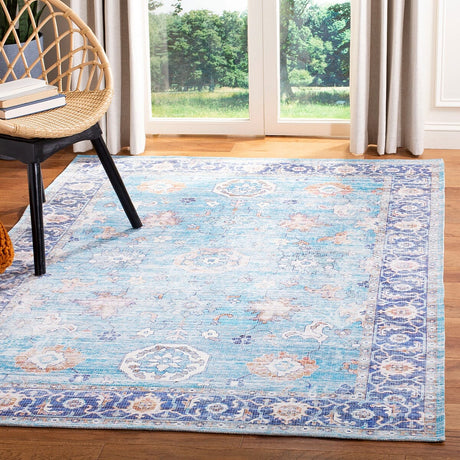 Safavieh Saffron Sfn201M Aqua / Navy Rugs.