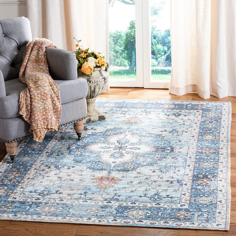 Safavieh Saffron Sfn203M Blue / Ivory Rugs.