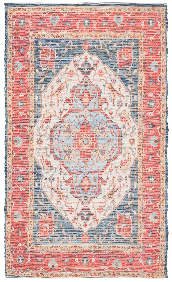 Safavieh Saffron Sfn508R Fuchsia / Blue Area Rug