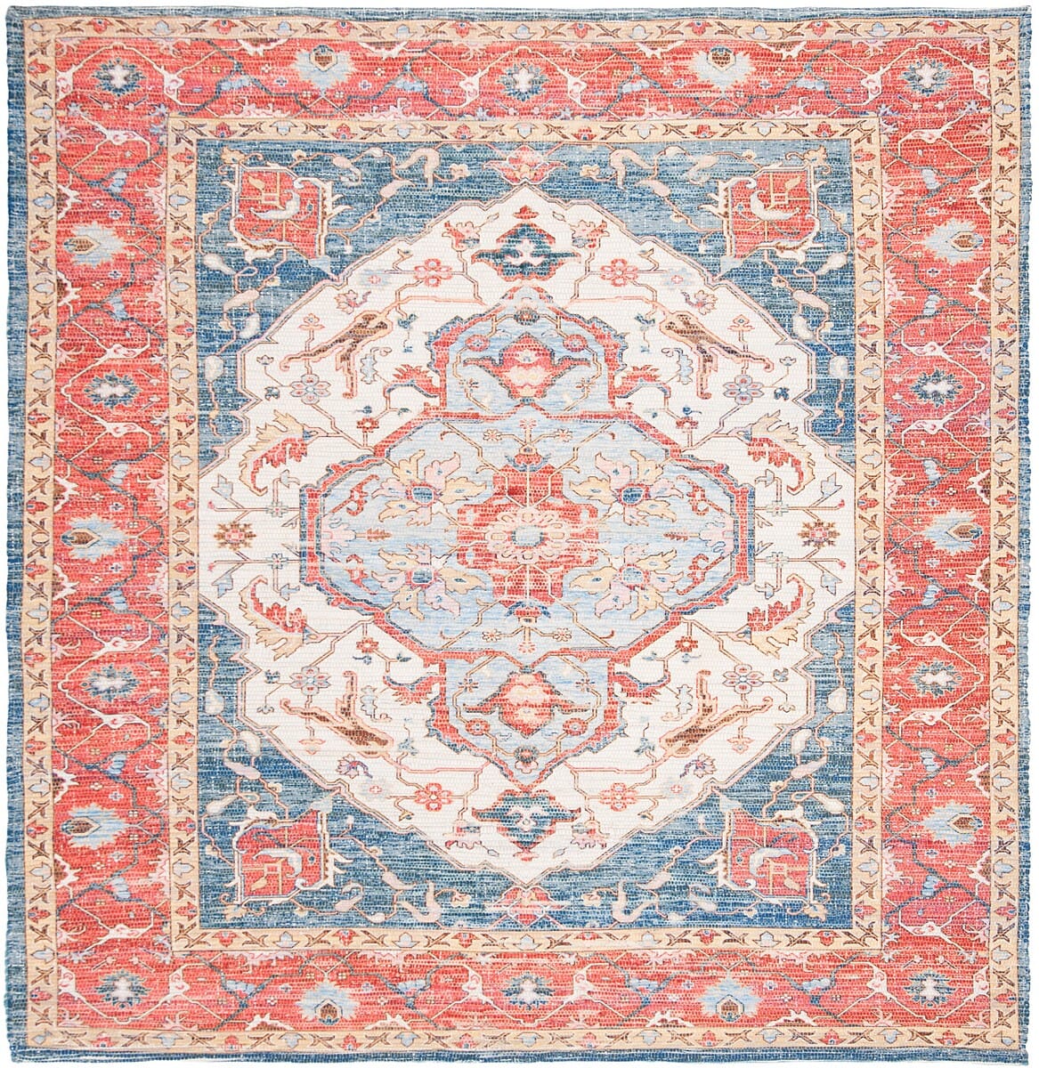 Safavieh Saffron Sfn508R Fuchsia / Blue Area Rug