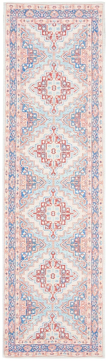 Safavieh Saffron Sfn510M Blue / Rust Area Rug