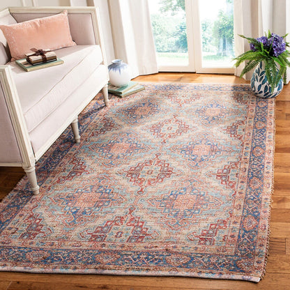 Safavieh Saffron Sfn510M Blue / Rust Area Rug