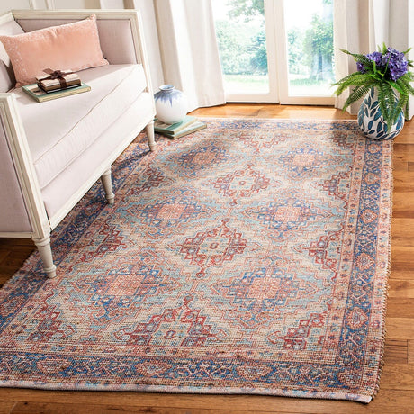 Safavieh Saffron Sfn510M Blue / Rust Rugs.