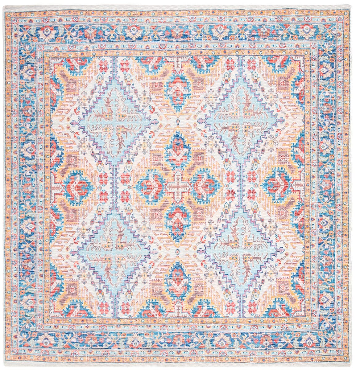 Safavieh Saffron Sfn511P Rust / Blue Area Rug