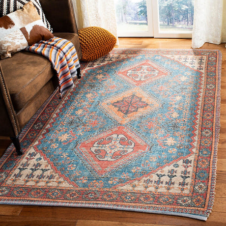 Safavieh Saffron Sfn512N Navy / Red Rugs.