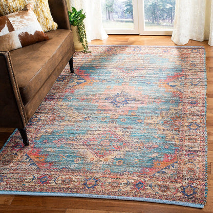 Safavieh Saffron Sfn513P Rust / Blue Area Rug