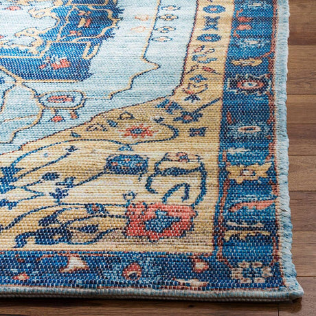 Safavieh Saffron Sfn540K Turquoise / Navy Rugs.