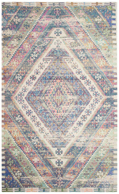 Safavieh Saffron Sfn558A Royal Blue / Fuchsia Southwestern Area Rug