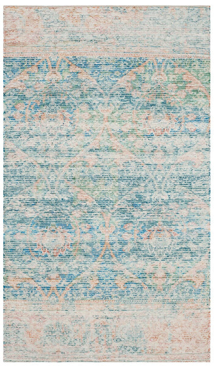 Safavieh Saffron Sfn563A Turquoise / Peach Vintage / Distressed Area Rug