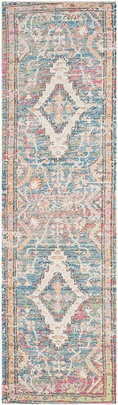 Safavieh Saffron Sfn564A Turquoise / Peach Area Rug