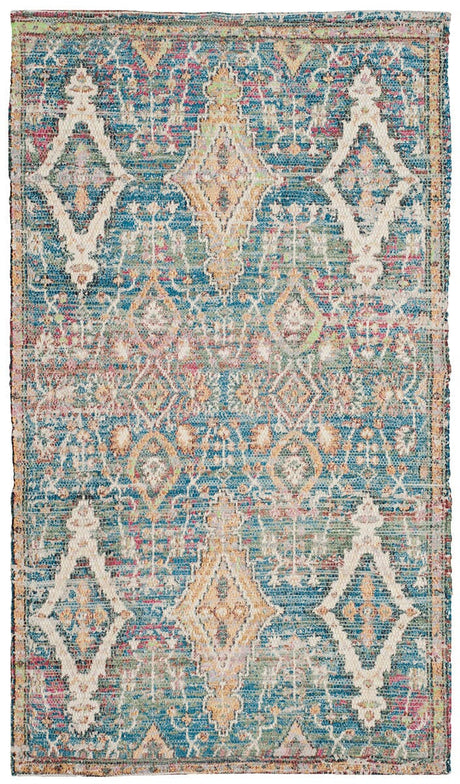 Safavieh Saffron Sfn564A Turquoise/Peach Rug.