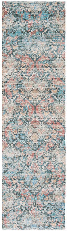 Safavieh Saffron Sfn570A Coral / Aqua Vintage / Distressed Area Rug