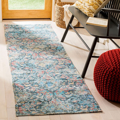 Safavieh Saffron Sfn570A Coral / Aqua Vintage / Distressed Area Rug