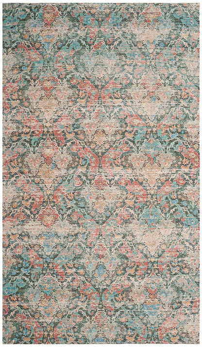 Safavieh Saffron Sfn570A Coral / Aqua Vintage / Distressed Area Rug