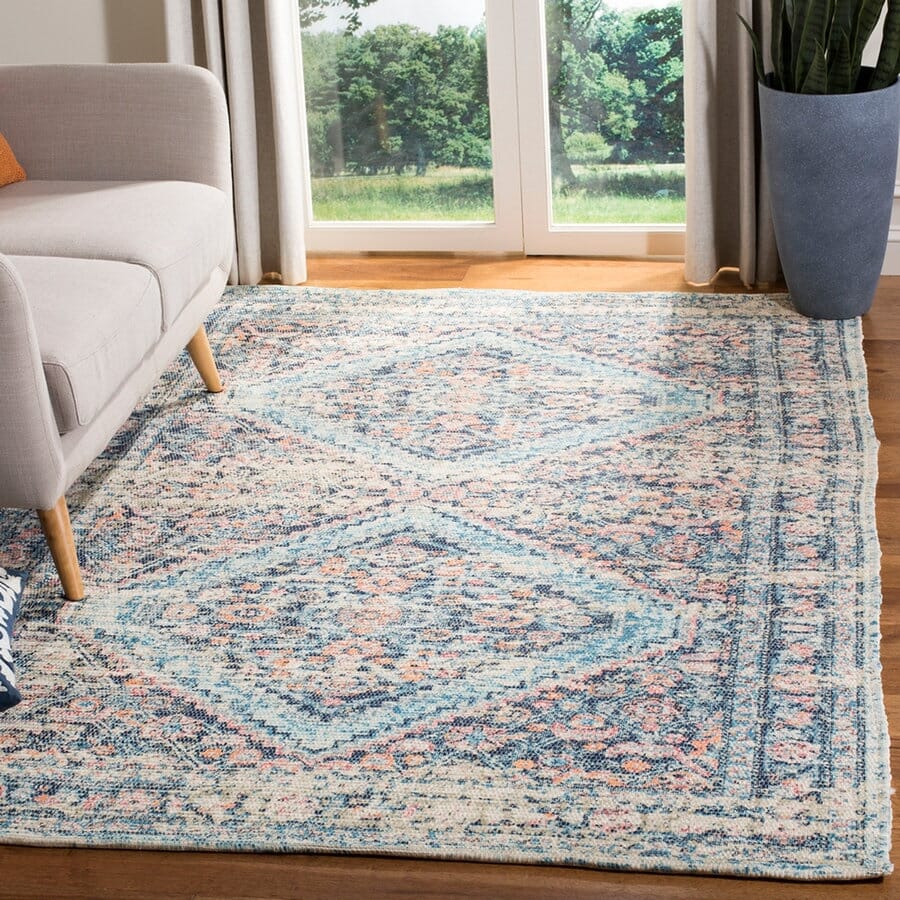 Safavieh Saffron Sfn577A Blue / Turquoise Vintage / Distressed Area Rug