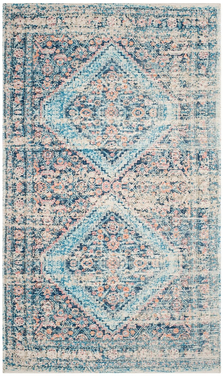 Safavieh Saffron Sfn577A Blue / Turquoise Vintage / Distressed Area Rug