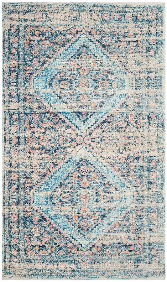 Safavieh Saffron Sfn577A Blue / Turquoise Vintage / Distressed Area Rug