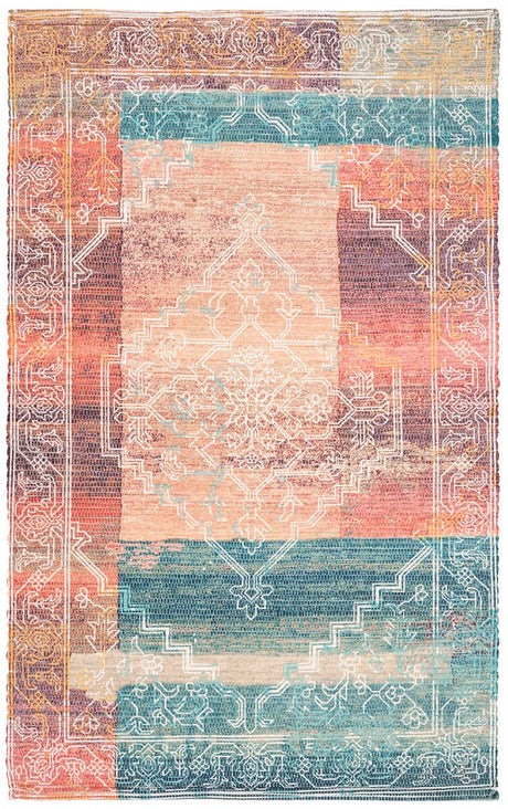 Safavieh Saffron Sfn592A Coral/Aqua Rug.