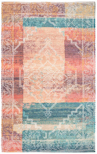 Safavieh Saffron Sfn592A Coral / Aqua Area Rug