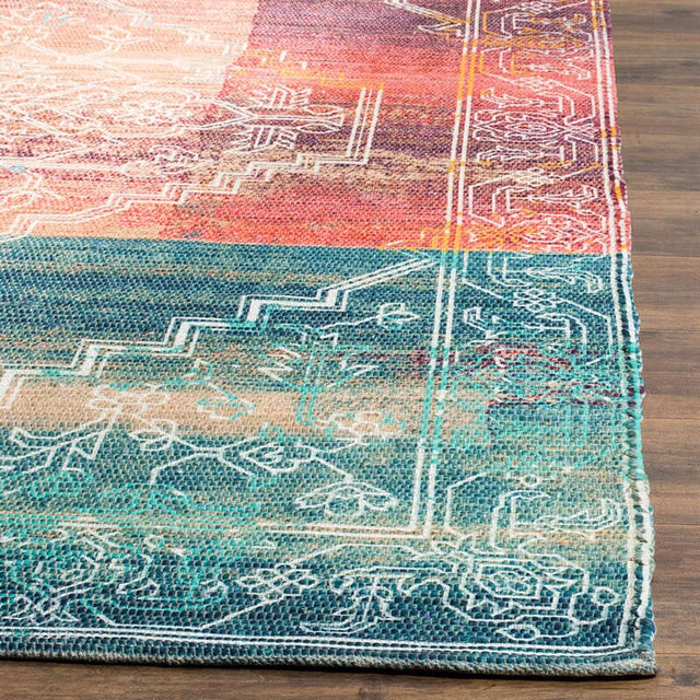 Safavieh Saffron Sfn592A Coral/Aqua Rug.