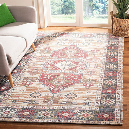 Safavieh Saffron Sfn651B Beige / Red Area Rug