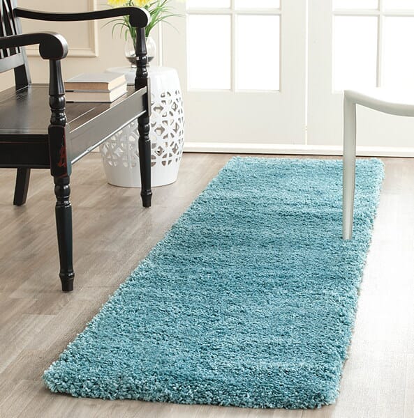 Safavieh Milan Shag Sg180-6060 Aqua Blue Shag Area Rug