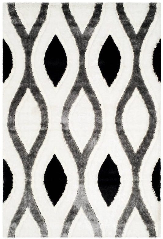 Safavieh Shag Sg365-1280 Ivory / Grey Geometric Area Rug