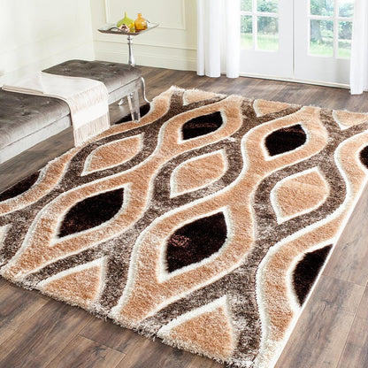 Safavieh Shag Sg365-1325 Beige / Brown Geometric Area Rug