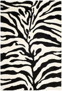 Safavieh Florida Shag Sg452-1290 Ivory / Black Animal Prints /Images Area Rug