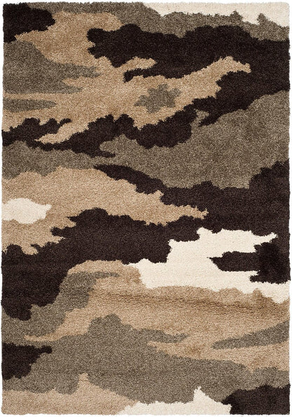 Safavieh Florida Shag Sg453-1391 Beige / Multi Organic / Abstract Area Rug