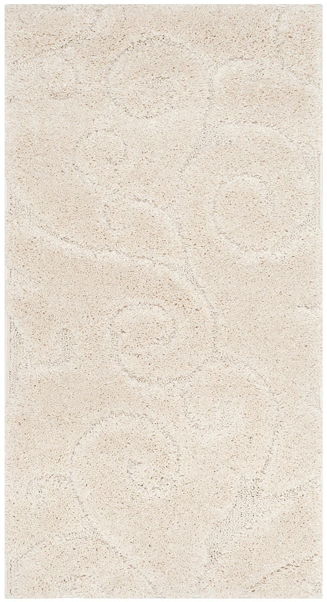 Safavieh Florida Shag Sg455-1111 Creme / Creme Shag Area Rug