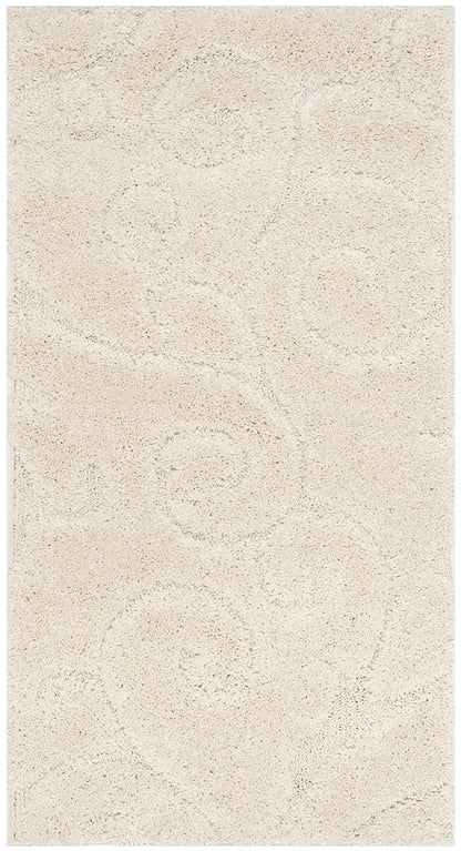 Safavieh Florida Shag Sg455-1111 Creme / Creme Shag Area Rug