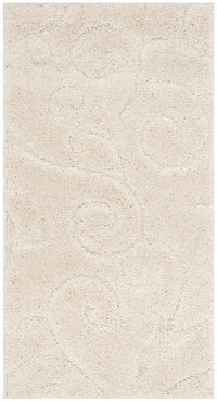 Safavieh Florida Shag Sg455-1111 Creme / Creme Shag Area Rug